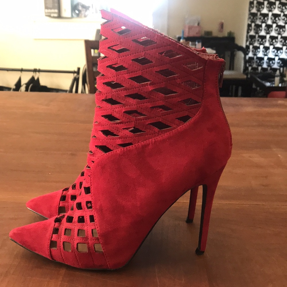 Lazer cut ankle boot